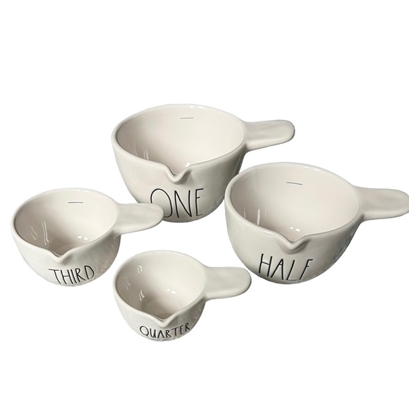 Rae Dunn | White Ceramic Measuring Cups with Handles - Picture 6 of 6